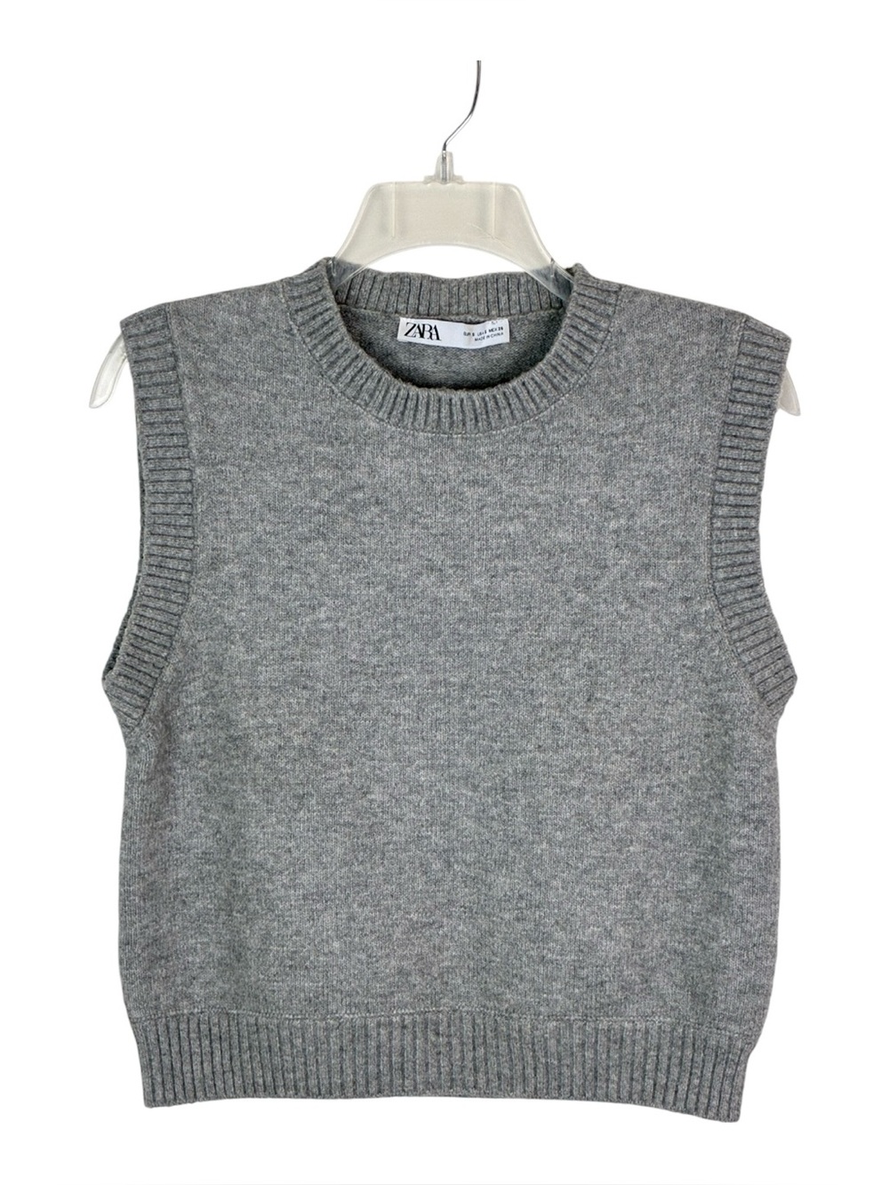 Zara Heather Gray Sweater Vest Size Small